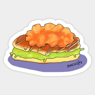 Okonomiyaki the Japanese pizza Sticker